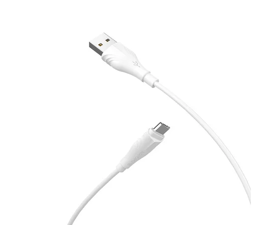 Дата кабель Borofone BX18 Optimal USB to MicroUSB (3m) Белый