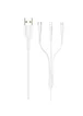 Дата кабель Usams US-SJ367 U35 3in1 USB to Combo 2A (1m) Белый