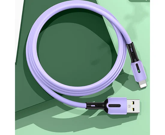 Дата кабель Usams US-SJ431 U51 Silicone USB to Lightning (1m) Фиолетовый