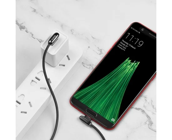 Дата кабель Hoco U60 "Grand" MicroUSB (1.2m) Серый