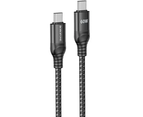 Дата кабель Borofone BX56 60W Type-C to Type-C (1.5m) Black