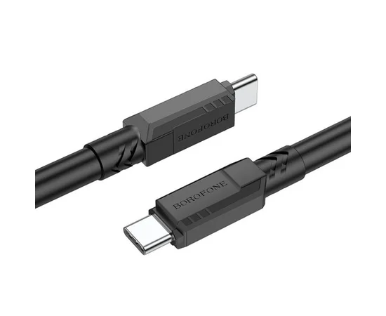 Дата кабель Borofone BX81 Type-C to Type-C 60W (1m) Чорний
