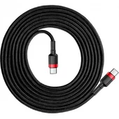 Дата кабель Baseus Cafule Type-C to Type-C Cable PD 2.0 60W (2m) (CATKLF-H) Чорний / Червоний