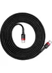 Дата кабель Baseus Cafule Type-C to Type-C Cable PD 2.0 60W (2m) (CATKLF-H) Черный / Красный