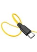 Дата кабель Hoco X21 Plus Silicone Type-C Cable (0.25m) Black / Orange