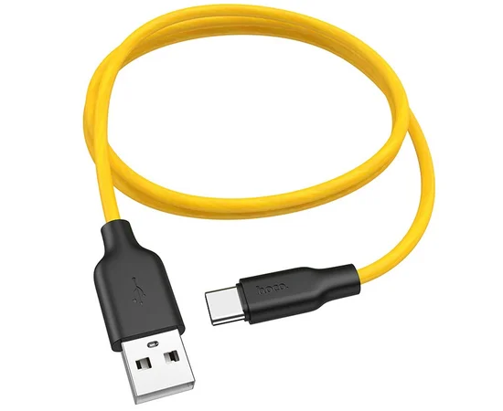 Дата кабель Hoco X21 Plus Silicone Type-C Cable (1m) Black / Yellow
