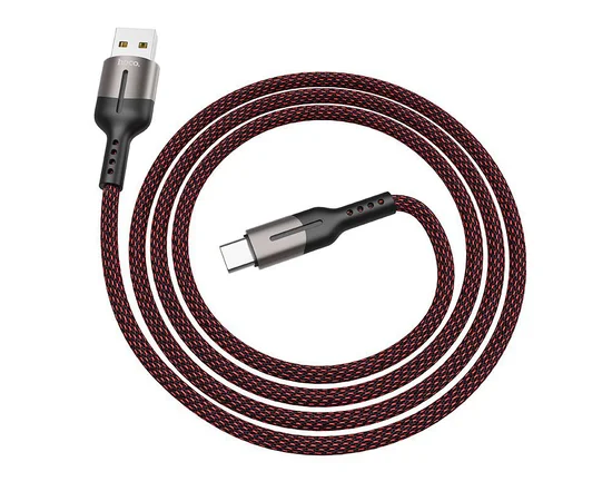 Дата кабель Hoco U68 "Gusto" Type-C 5A (1.2m) Черный