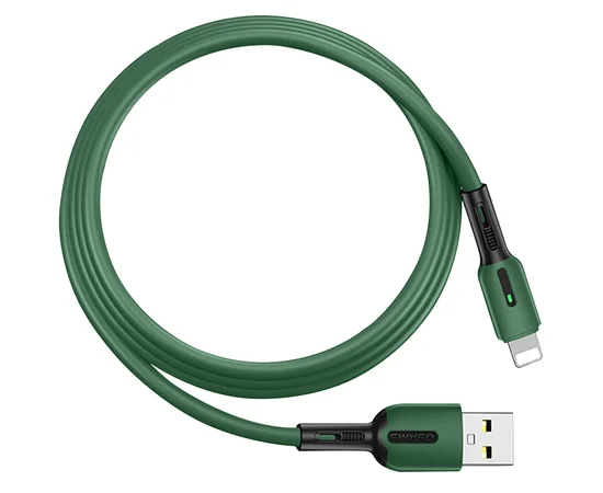 Дата кабель Usams US-SJ431 U51 Silicone USB to Lightning (1m) Зеленый