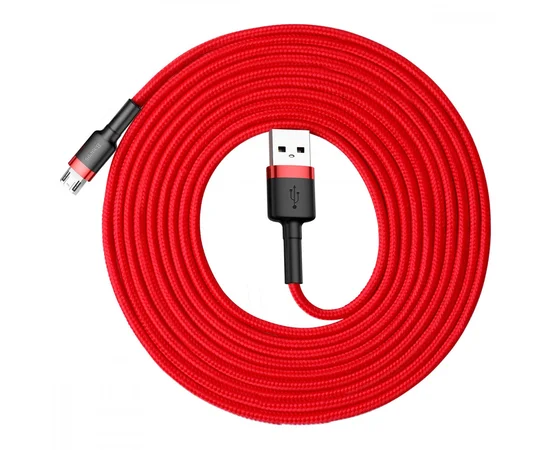 Дата кабель Baseus Cafule MicroUSB Cable 2.0A (3m) Красный