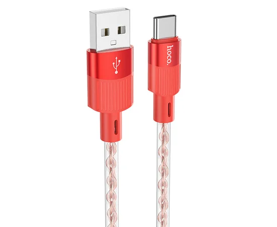 Дата кабель Hoco X99 Crystal Junction USB to Type-C (1.2m) Red