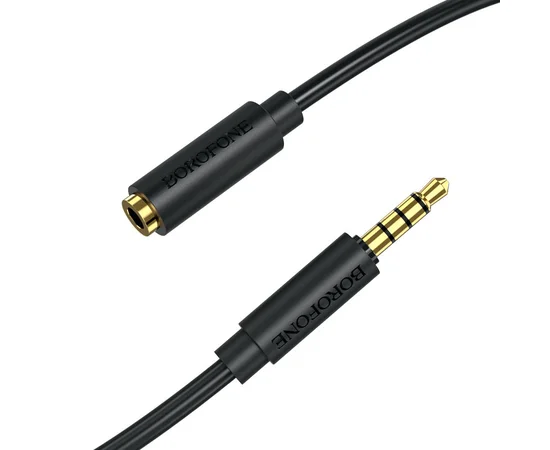 Аудио кабель Borofone BL12 3.5 audio extension cable Male to Female (2m) Черный