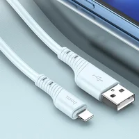 Дата кабель Hoco X97 Crystal color USB to Lightning (1m) Light blue