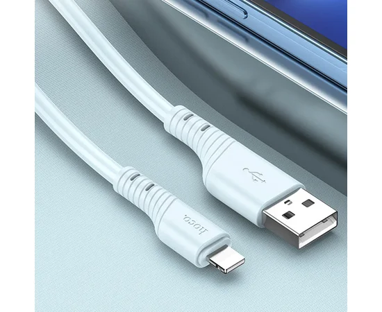 Дата кабель Hoco X97 Crystal color USB to Lightning (1m) Light blue