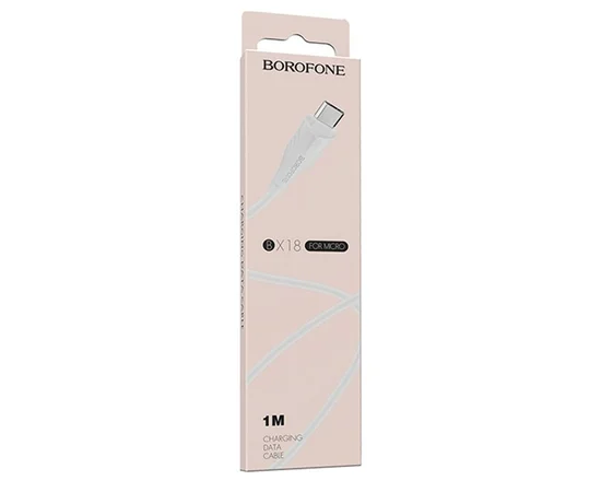 Дата кабель Borofone BX18 Optimal USB to MicroUSB (1m) Белый