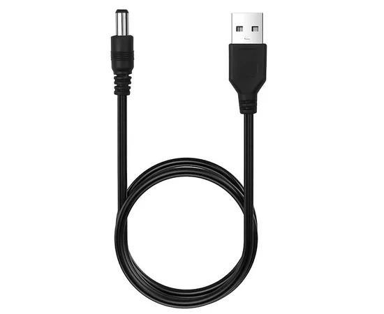 Кабель питания для роутера/модема USB-DC (5V 9V 12V) 5.5x2.1 мм Черный