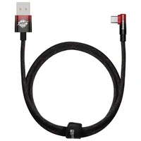 Дата кабель Baseus MVP 2 Elbow-shaped USB to Type-C 100W (2m) (CAVP000520) Black / Red