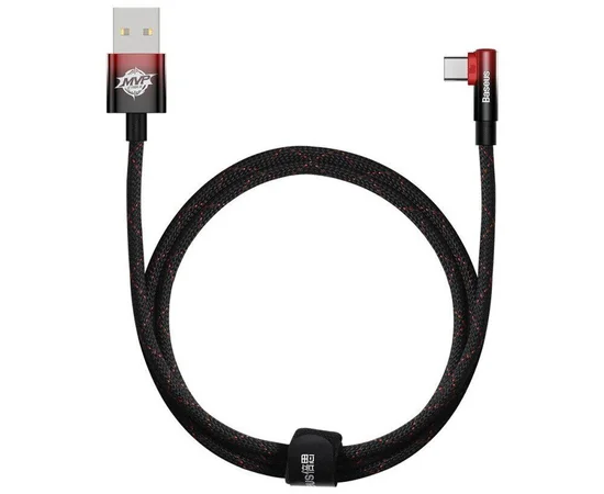 Дата кабель Baseus MVP 2 Elbow-shaped USB to Type-C 100W (2m) (CAVP000520) Black / Red