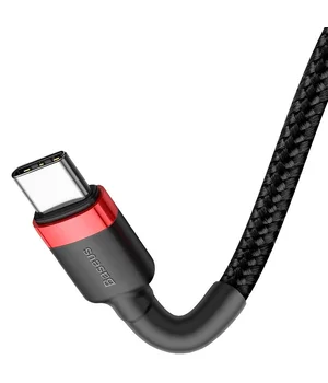 Дата кабель Baseus Cafule Type-C Cable 3A (1m) Красный / Черный