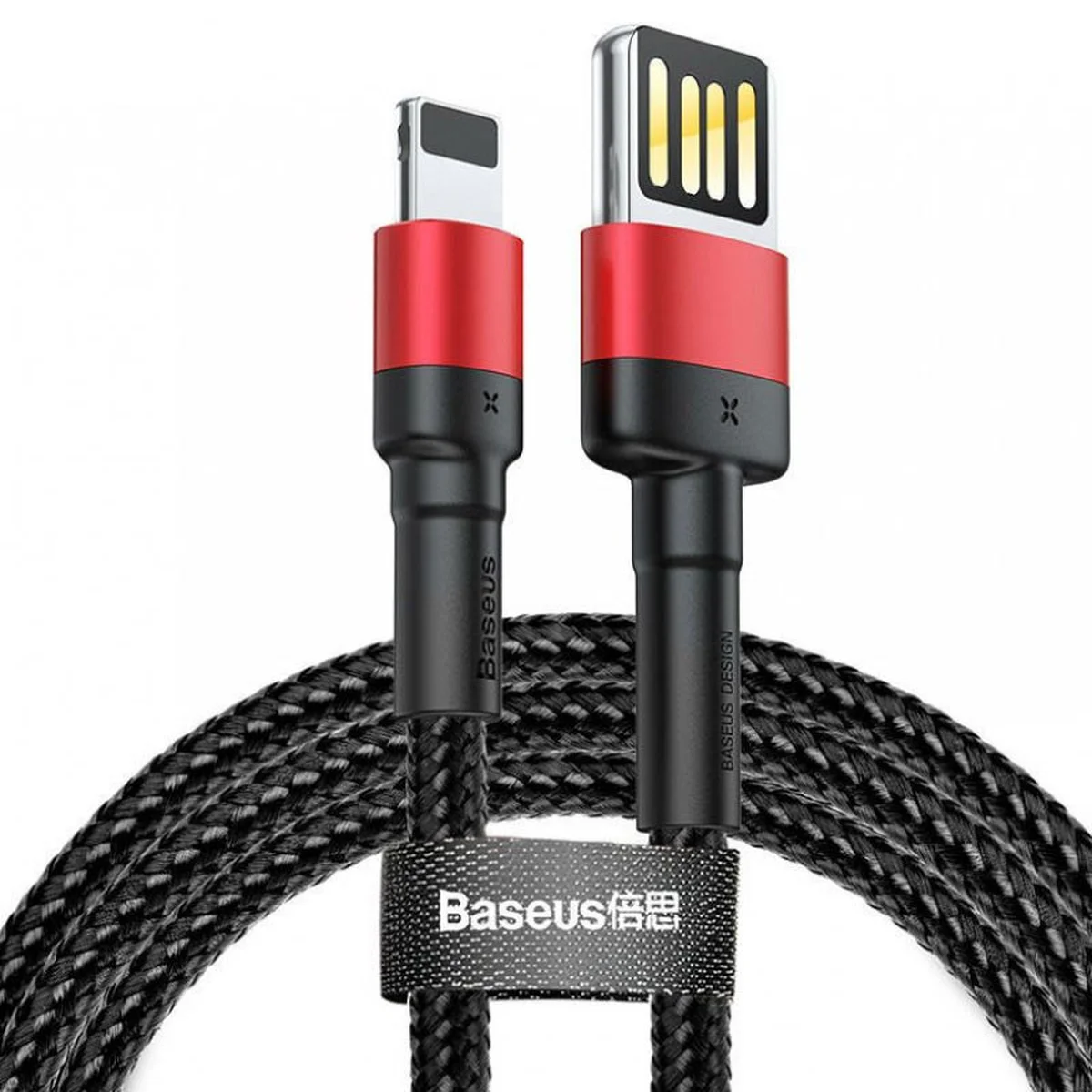 Дата кабель Baseus Cafule Lightning Cable Special Edition 2.4A (1m) (CALKLF) Черный / Красный