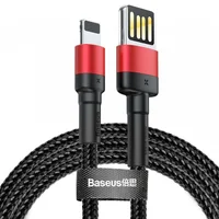 Дата кабель Baseus Cafule Lightning Cable Special Edition 2.4A (1m) (CALKLF) Черный / Красный