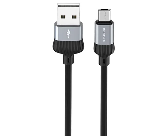 Дата кабель Borofone BX28 Dignity USB to MicroUSB (1m) Metal gray