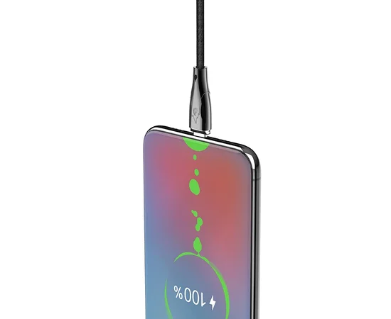 Дата кабель Hoco U75 "Blaze magnetic" MicroUSB (1.2М) Черный