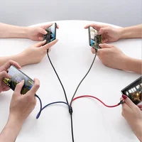 Дата кабель Usams US-SJ411 U26 4in1 USB to Combo 2A (0.35m) Чорний