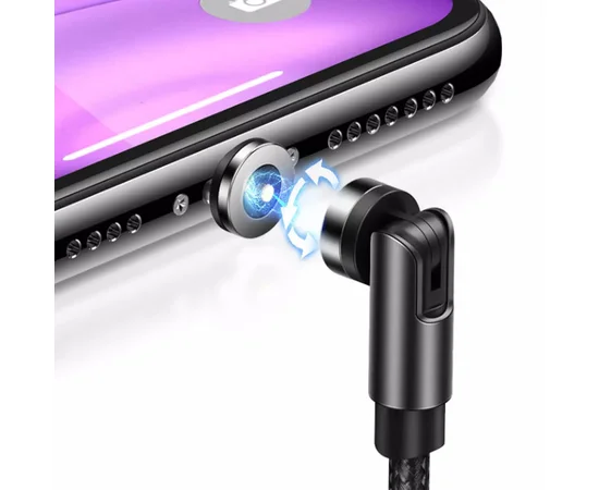 Дата кабель USAMS US-SJ473 U59 Type-C Rotatable Magnetic (1m) Черный