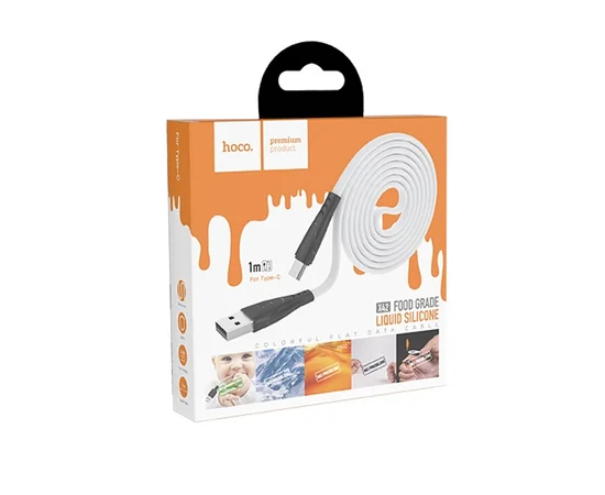 Дата кабель Hoco X42 "Soft Silicone" USB to Type-C (1m) Белый