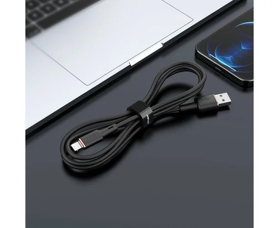 Дата кабель Acefast MFI C2-02 USB-A to Lightning zinc alloy silicone (1m) Black