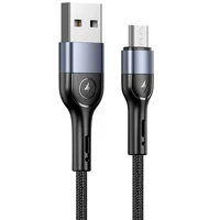 Дата кабель Usams US-SJ450 U55 Aluminum Alloy Braided USB to MicroUSB (1m) Black