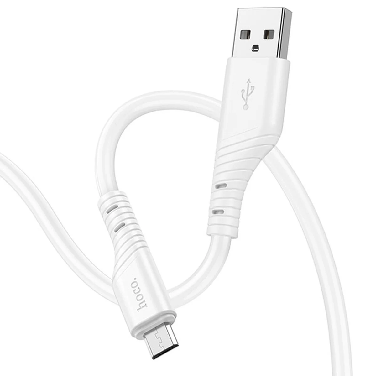 Дата кабель Hoco X97 Crystal color USB to MicroUSB (1m) White