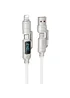 Дата кабель Hoco U152 Fortune 4in1 Type-C to Lightning/Type-C to USB 240W (1.2m) Light Gray