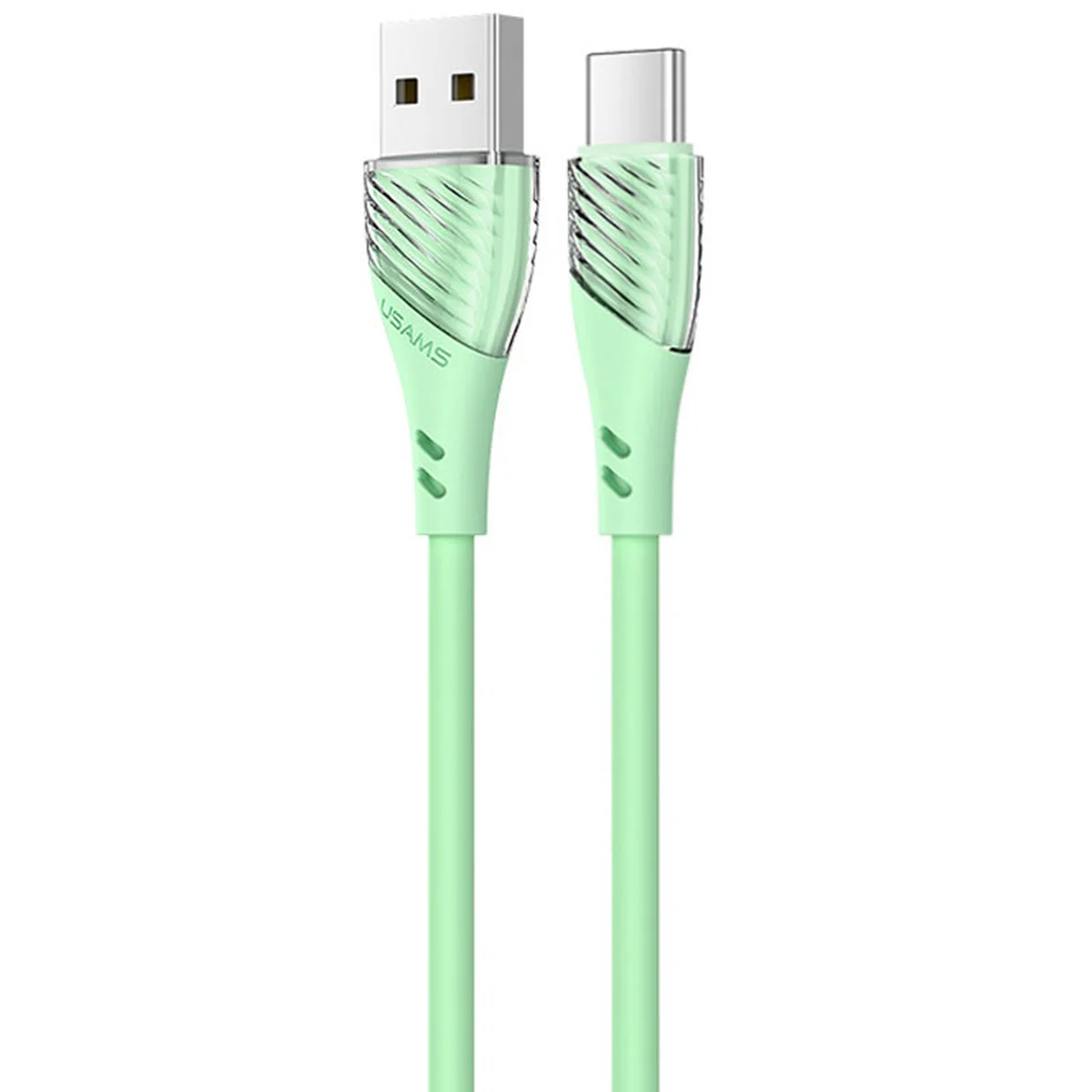 Дата кабель Usams US-SJ494 U65 Liquid Silicone USB to Type-C 3A 1m Зеленый