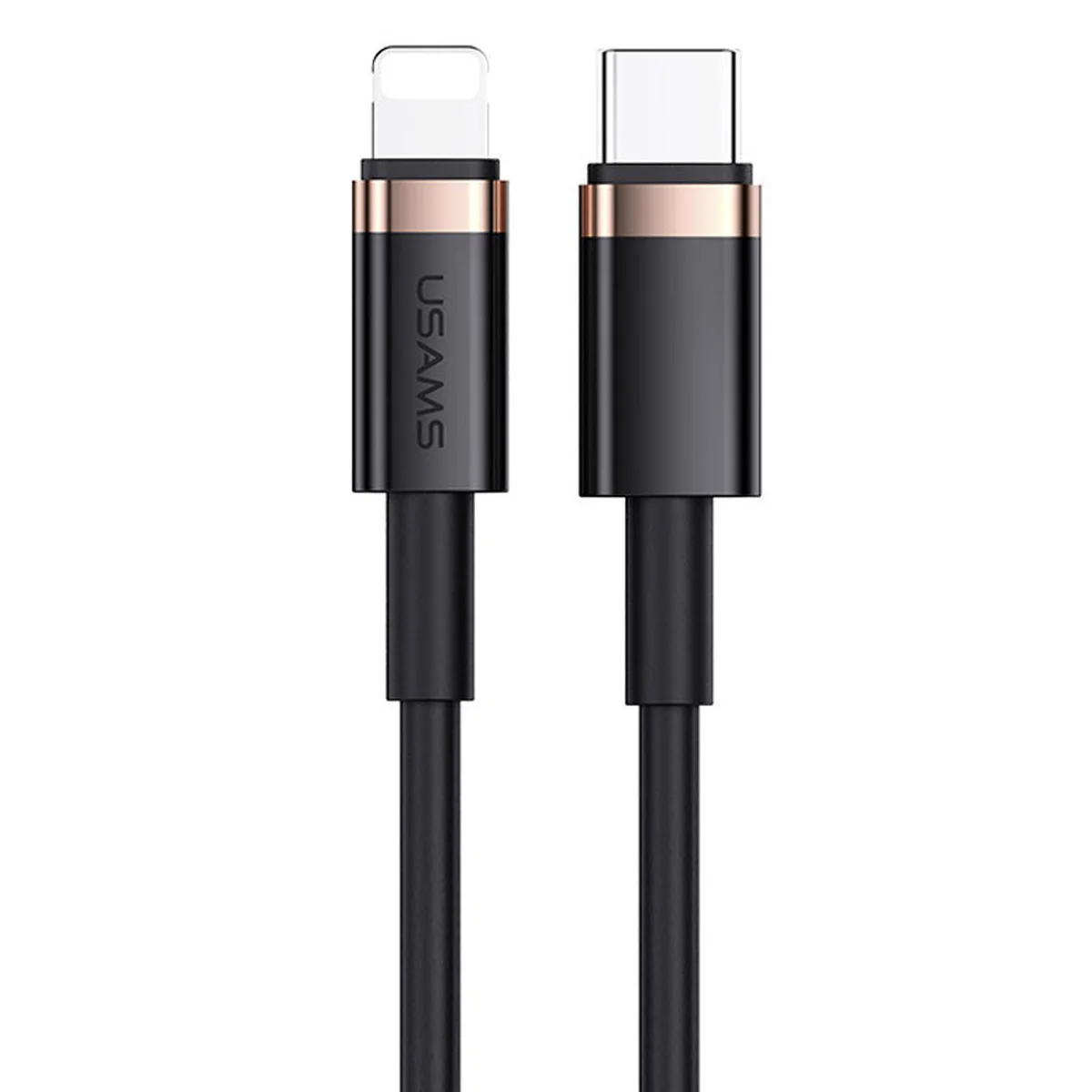 Дата кабель Usams US-SJ484 U63 Type-C To Lightning 20W PD (1.2m) Чорний