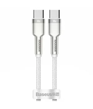 Дата кабель Baseus Cafule Series Metal Type-C to Type-C 100W (2m) Белый Дата кабель Baseus Cafule Series Metal Type-C to Type-C 100W (2m) Белый