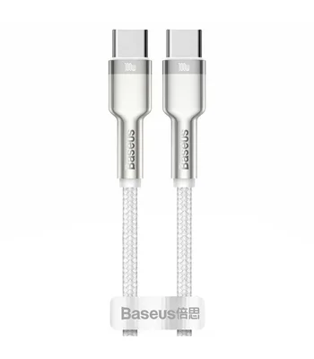 Дата кабель Baseus Cafule Series Metal Type-C to Type-C 100W (2m) Белый