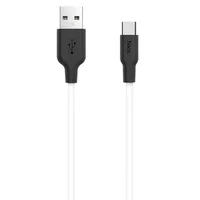 Дата кабель Hoco X21 Plus Silicone Type-C Cable (1m) Черный / Белый