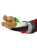 Дата кабель Baseus C-shaped (со световым индикатором) USB to Lightning 2.4A (1m) Красный