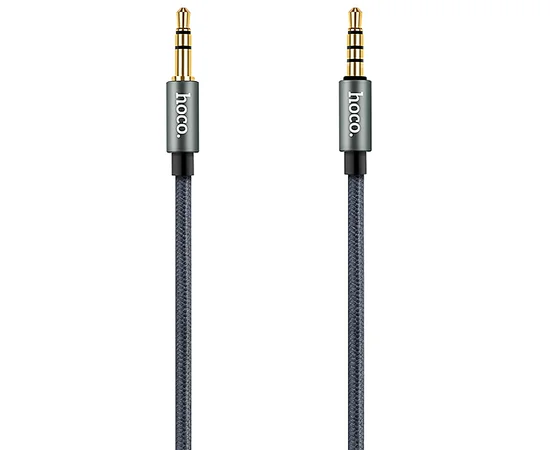Аудио кабель Aux Hoco UPA04 With Mic (1m) Черный