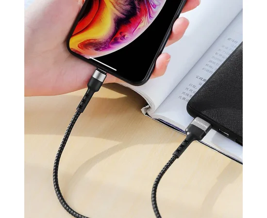 Дата кабель Borofone BX34 Advantage USB to Lightning (1m) Черный