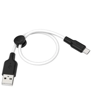 Дата кабель Hoco X21 Plus Silicone MicroUSB Cable (0.25m) Черный / Белый Дата кабель Hoco X21 Plus Silicone MicroUSB Cable (0.25m) Черный / Белый