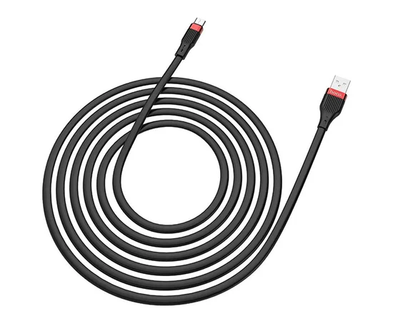 Дата кабель Hoco U72 "Forest Silicone" MicroUSB (1.2М) Черный