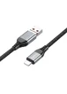 Дата кабель Hoco U128 Viking 2in1 USB/Type-C to Lightning (1m) Black