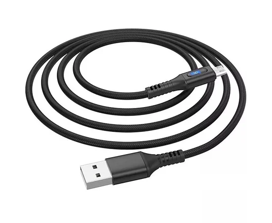Дата кабель Hoco U79 "Admirable Smart Power" MicroUSB (1.2М) Черный