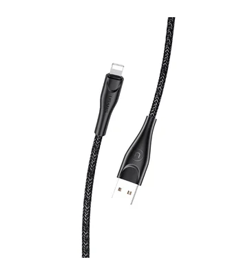 Дата кабель Usams US-SJ394 U41 Lightning Braided Data and Charging Cable 2m Чорний