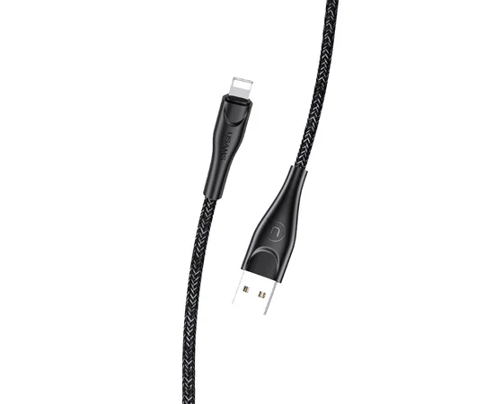Дата кабель Usams US-SJ394 U41 Lightning Braided Data and Charging Cable 2m Черный