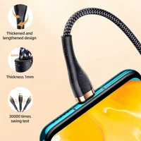 Дата кабель Usams US-SJ488 U64 Aluminum Alloy USB to Type-C 1.2m Чорний