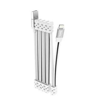 Дата кабель Hoco U103 Magnetic Absorption USB to Lightning (1m) White Дата кабель Hoco U103 Magnetic Absorption USB to Lightning (1m) White