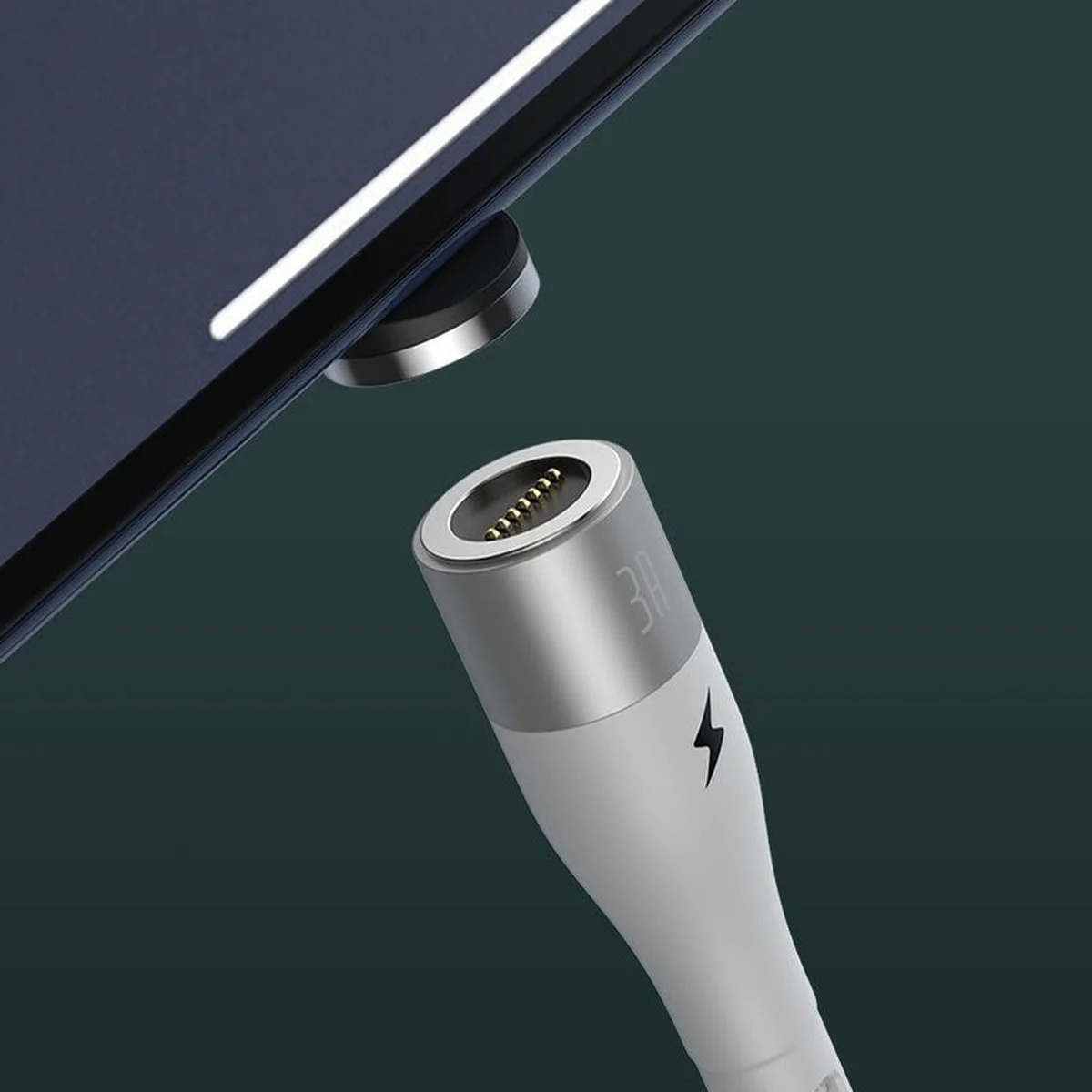 Дата кабель Baseus Zinc Magnetic Lightning 2.4A (1m) (CALXC-K) Білий